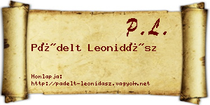 Pádelt Leonidász névjegykártya