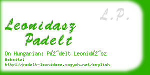 leonidasz padelt business card